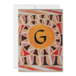 SOLAR MONOGRAM,bright yellow orange black white