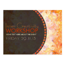 Solar Orange Energy Workshop Business Flyer Postcard