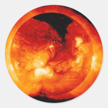 Solar Radiation and Flares Emitted by the Sun Sticker
