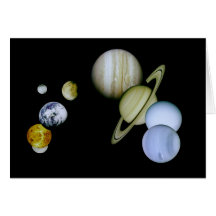 Solar System Card Space - Astronomy Science gift