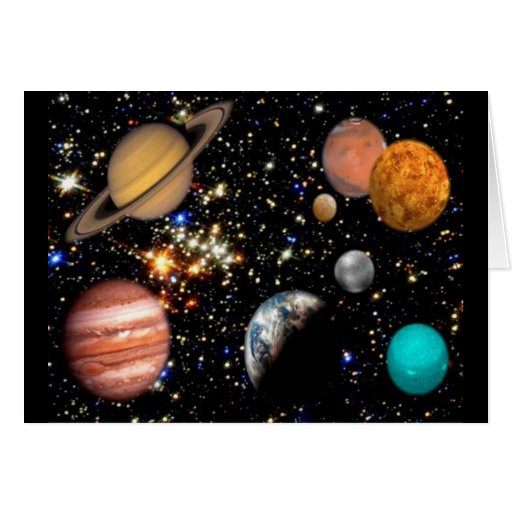Solar System Planets Card