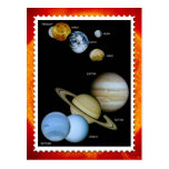 Solar System Stamp Design Postcard