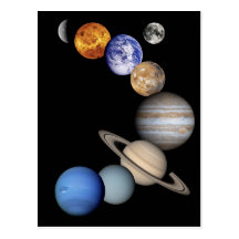 Solar Sytem Montage Postcard