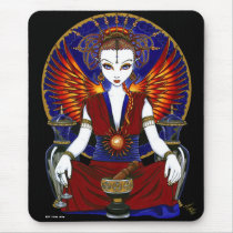 "Solara" Sun Goddess Fire Angel Mousepad