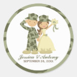 Soldier and Bride Wedding Stickers