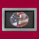 Soldier flag belt buckles