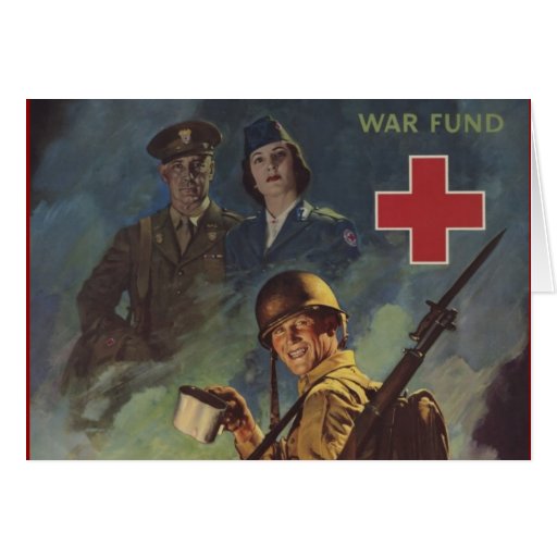Soldier on Battlefield  Holding Cup of Coffee Card