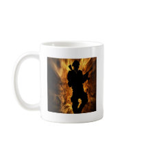 soldier steping out if fire mugs