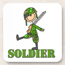 Soldier Stick Figure Coasters