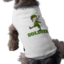 Soldier Stick Figure Dog T Shirt