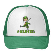 Soldier Stick Figure Mesh Hat