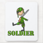 Soldier Stick Figure mousepads