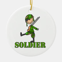 Soldier Stick Figure Ornaments