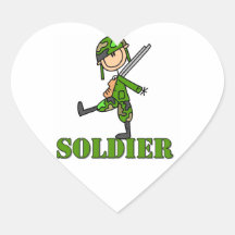 Soldier Stick Figure Sticker