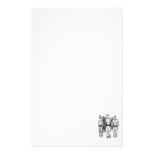 Soldiers Pen and Ink Abstract sketch Stationery Design