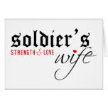 Soldier's Wife: Stength & Love Greeting Card