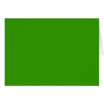 Solid Green Background Colour 339900 Greeting Cards