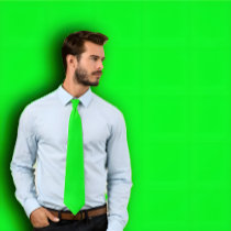 Solid Neon Green Tie