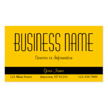 Solid Yellow Business Card