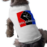 SOLIDARITY in Red, White, Blue and Black pet clothing