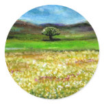 SOLITARY TREE IN THE FIELD stickers