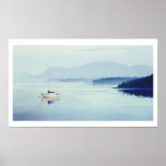 "Solitude" Single Sailboat Watercolor posters