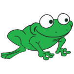 Solo Green Frog photo sculptures