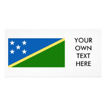 Solomon Islands Flag Photo Card Template