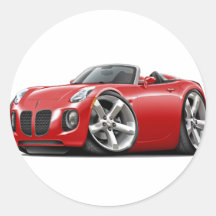 Solstice Red Convertible Stickers