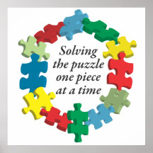 Solving the Puzzle...Poster Art White