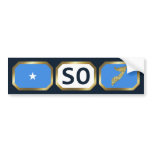 Somalia Flag Map Code Bumper Sticker