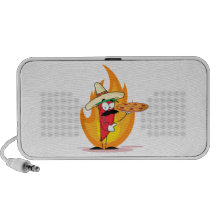 Sombrero Chile Chilli Pepper Holds Up Pizza Mp3 Speaker