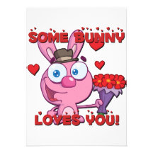 Some Bunny Loves You Custom Invitation