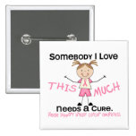 Somebody I Love - Breast Cancer (Girl) Pinback Buttons