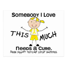 Somebody I Love - Testicular Cancer (Boy) Post Card