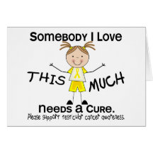 Somebody I Love - Testicular Cancer (Girl) Card