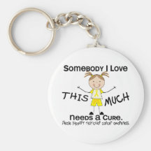 Somebody I Love - Testicular Cancer (Girl) Key Chain