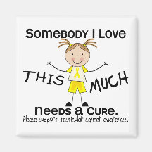 Somebody I Love - Testicular Cancer (Girl) Fridge Magnets