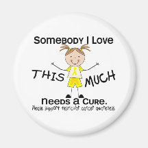 Somebody I Love - Testicular Cancer (Girl) Refrigerator Magnet