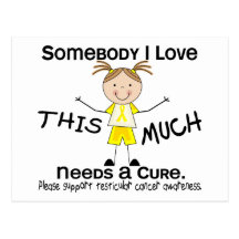 Somebody I Love - Testicular Cancer (Girl) Postcards