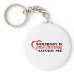 Somebody in Central African Republic Loves Me keychains