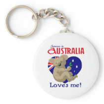 Someone in Australia Loves Me  Koala Key Chain