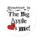 Someone in Big Apple Sticker