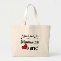 Someone In Minnesota Loves Me Canvas Bags