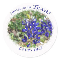 Someone in Texas Loves Me Gift Stickers