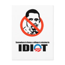 Somewhere in Kenya a village is missing its idiot Postcard