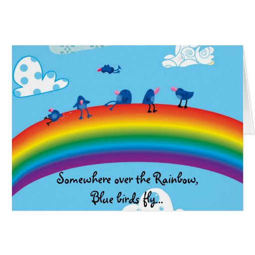 Somewhere over the rainbow cards | Zazzle.co.uk