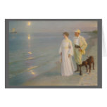 Sommeraften ved Skagens (Moonlit Summer Beach) Greeting Card