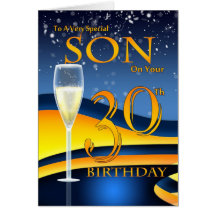 Son 30th Birthday Greeting Card  Special Son