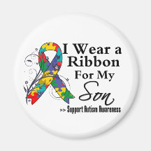 Son - Autism Ribbon Fridge Magnet